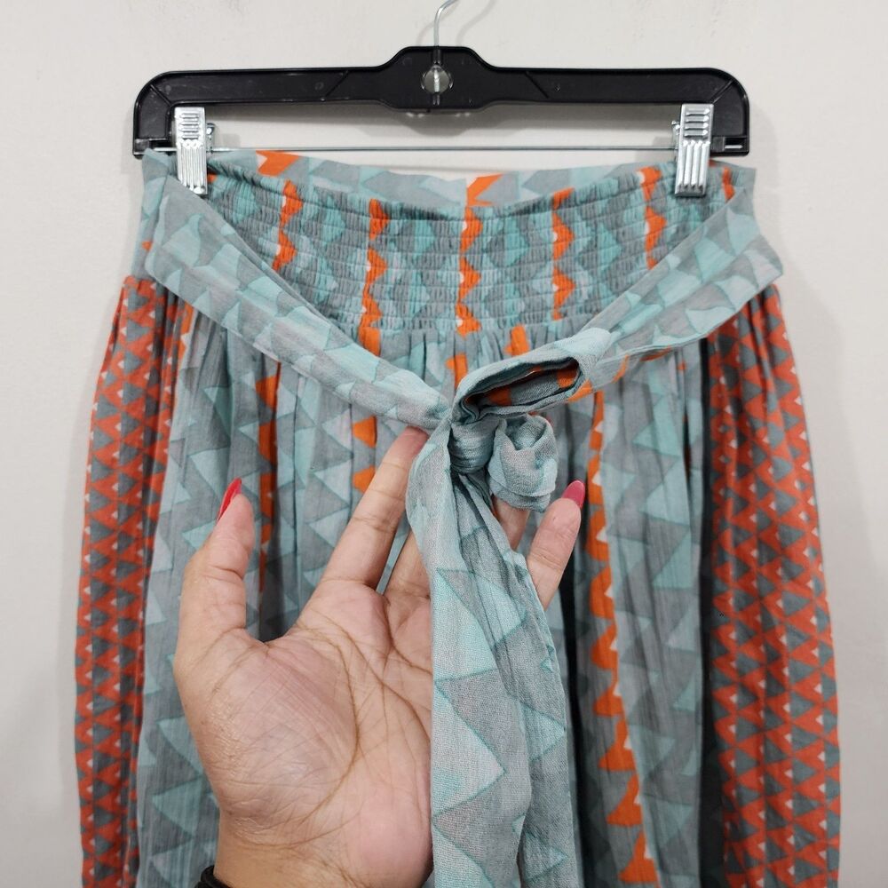 Anthropologie Feather Bone Demetria wide-leg palazzo pants Geo Print Womens S - Picture 8 of 14